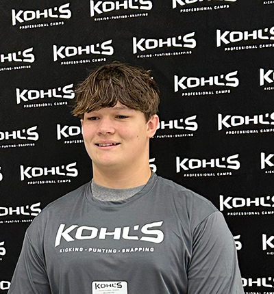 Brayson Albin at the Kohls Southern Winter Showcase Camp December 15, 2024