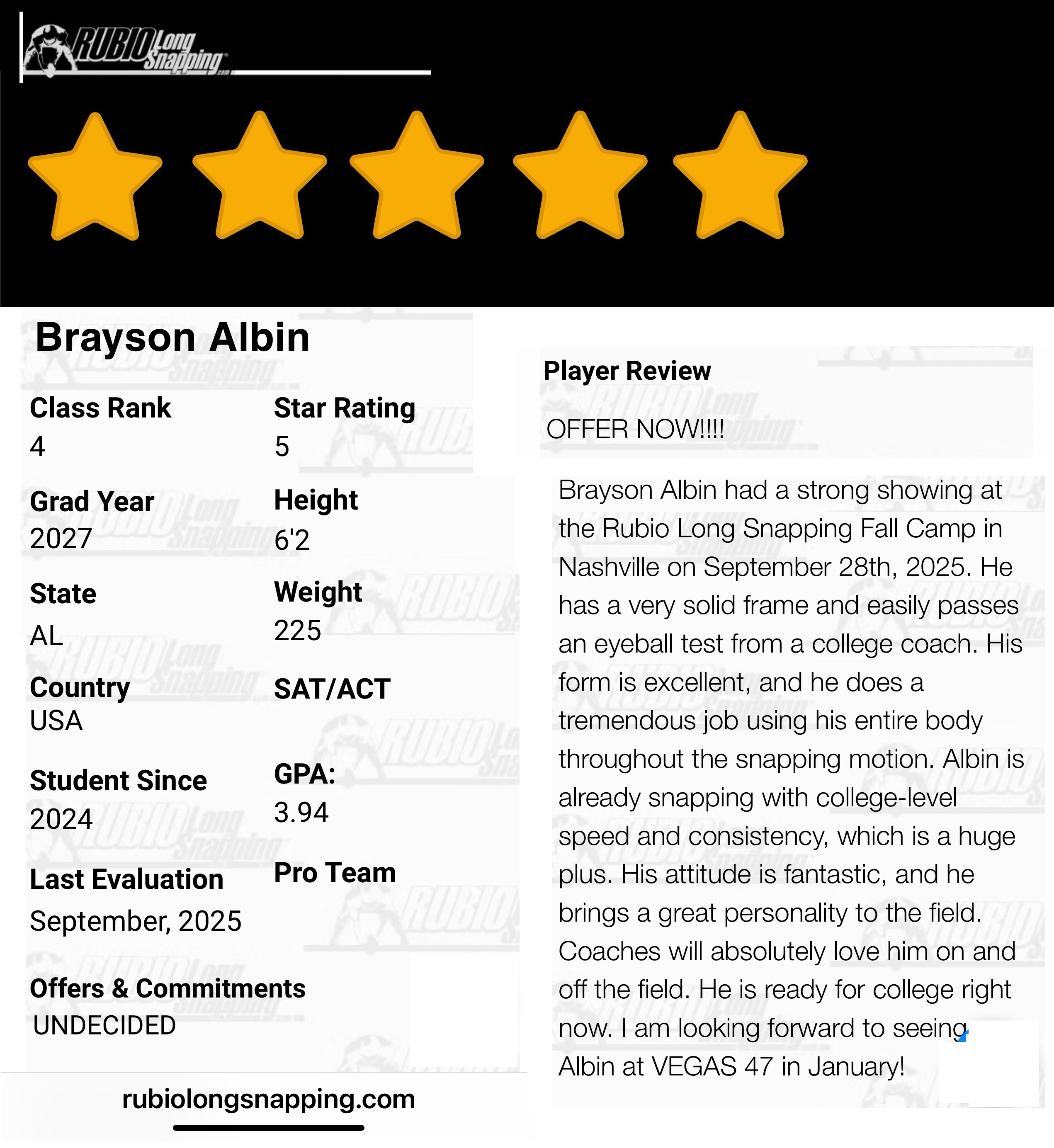 Rubio Camp Nashville, TN