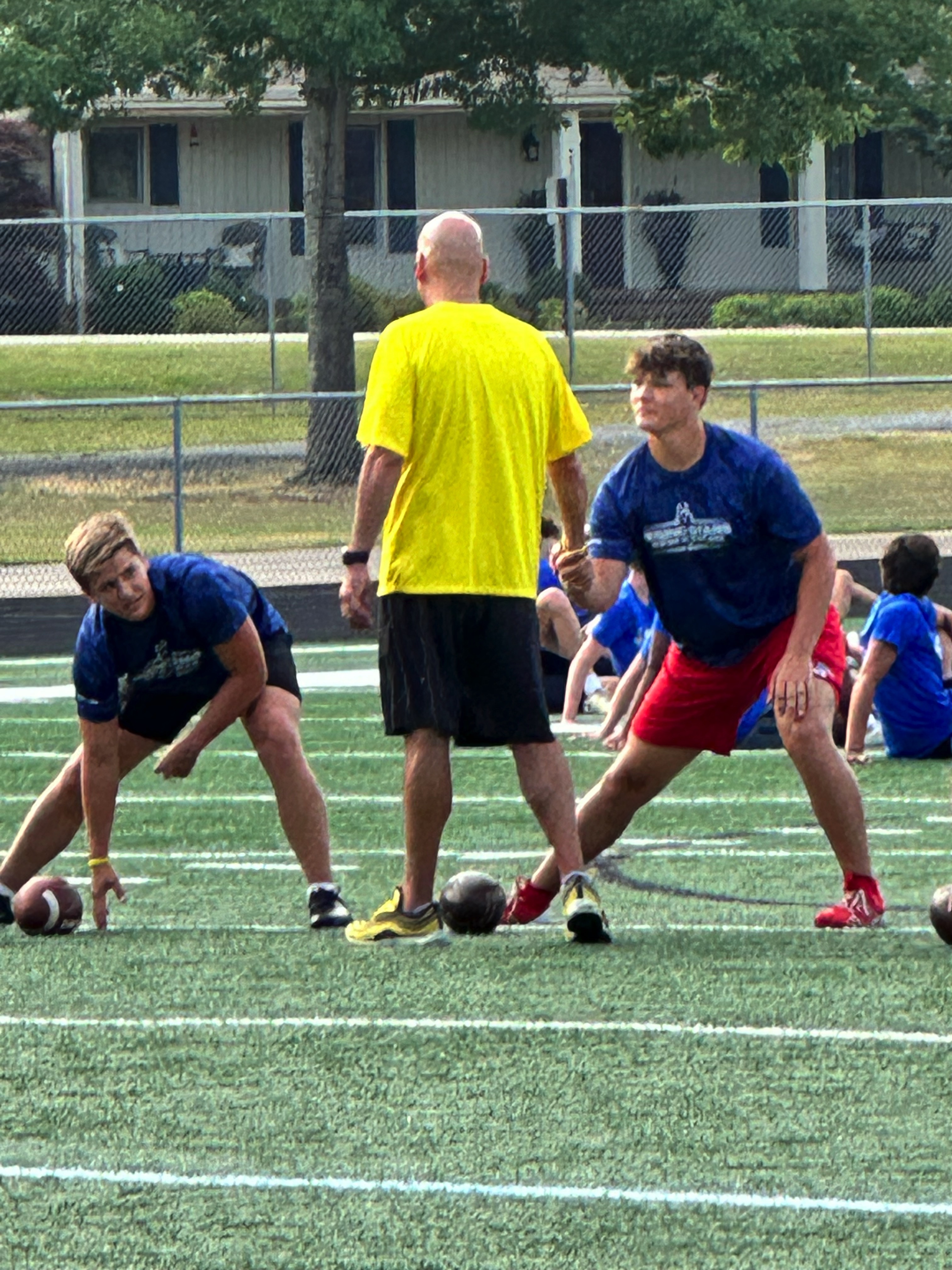 Brayson Albin with Chris Rubio Long Snapper Trainer in Atlanta, Georgia