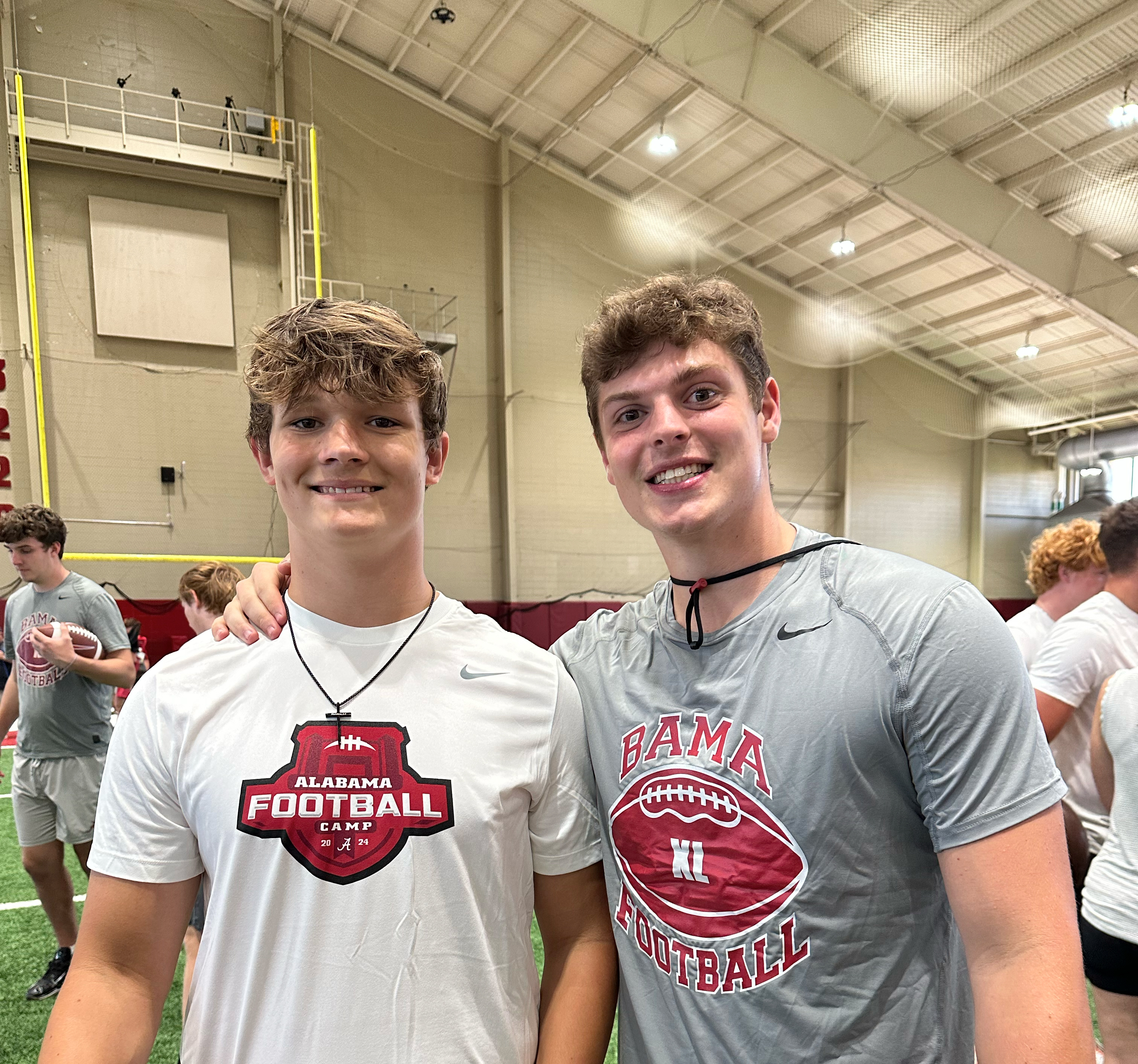 Brayson Albin with starting University of Alabama Long Snapper Kneeland Hibbett, finished Top 5.